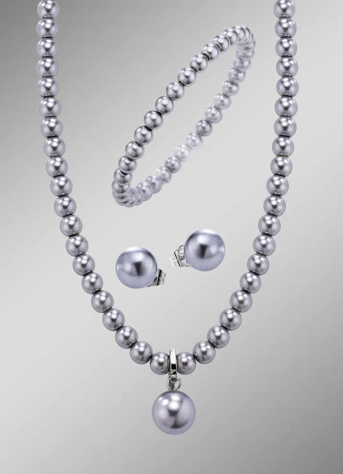 Wundervolles Schmuck-Set, 3-teilig GRAU