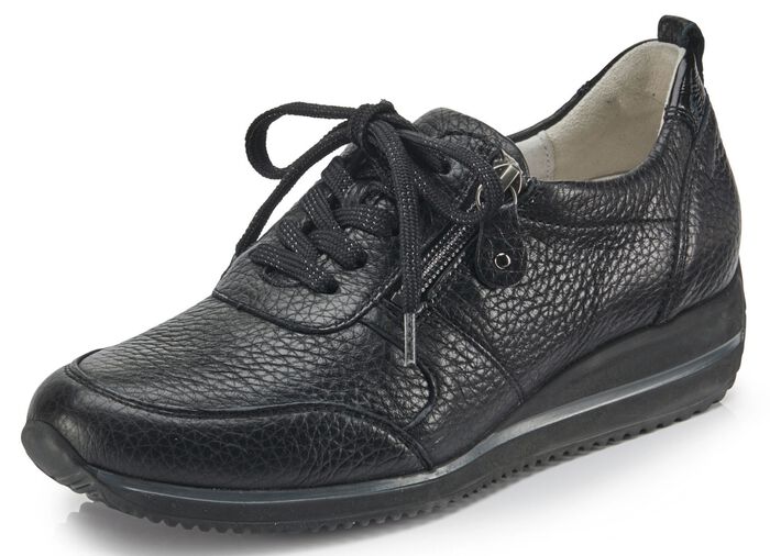 Waldl&auml;ufer, leichte Damen-Sneaker, Weite H, mit herausnehmbarem Fussbett SCHWARZ