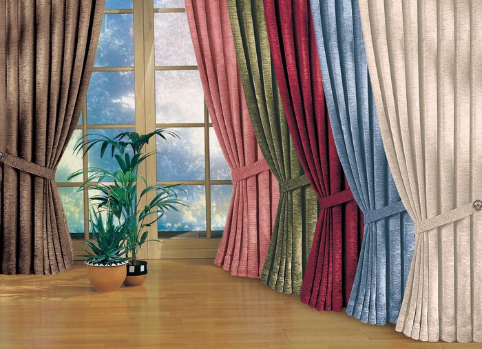 Fensterdekoration aus schwerer Thermo-Chenille-Qualit&auml;t ROS&Eacute;