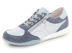 Waldl&auml;ufer, bequeme Damen-Sneaker, Weite H, mit herausnehmbarem Fussbett JEANSBLAU-SILBER