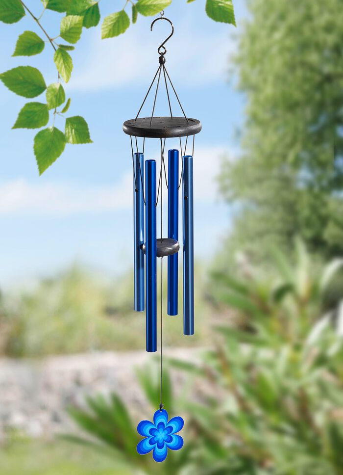 Klangspiel aus Aluminium, Eisen und Holz 