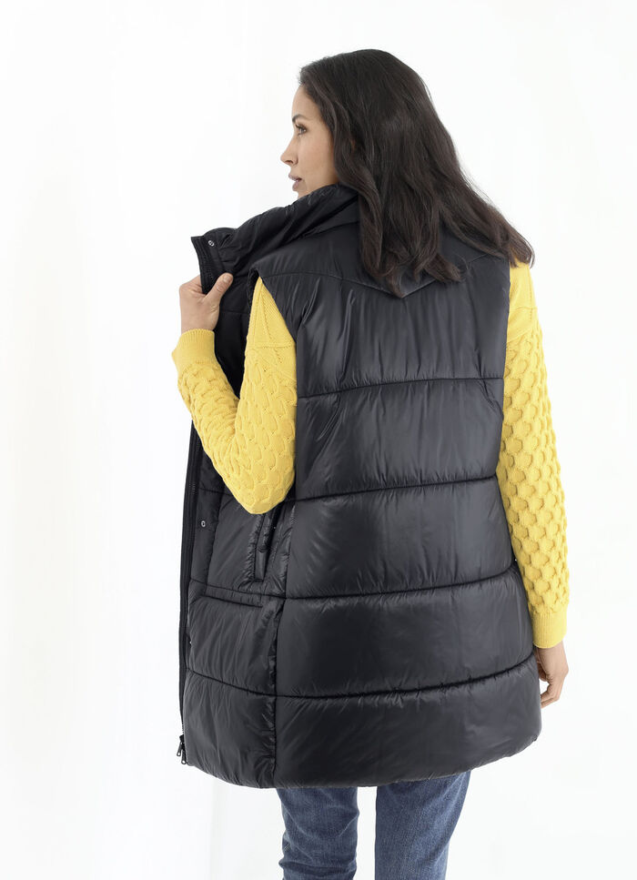 Funktions-Longgilet mit 2-Wege-Reissverschluss 