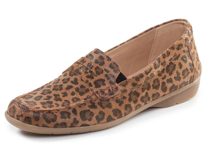 ELENA EDEN, schicke Damen-Slipper, Weite G, mit herausnehmbarem Fussbett BRAUN