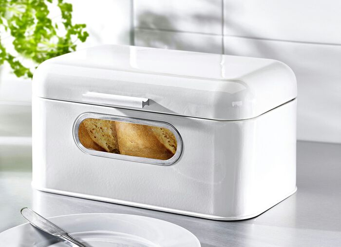 Brotkasten mit Fenster WEISS