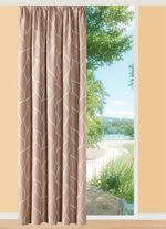 &Uuml;bervorhang mit sch&ouml;nem Wellendessin BRAUN