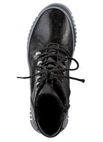 Gemini Schn&uuml;r-Bootie aus weichem Rind-Nappaleder SCHWARZ