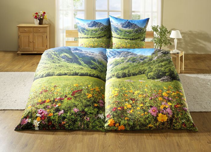 Partner-Bettwäsche 4-teilig mit Landschaftspanorama von Mesana 