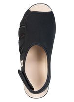 Bequeme Damen-Sandalen, Weite H, mit angenehmer Polsterung SCHWARZ