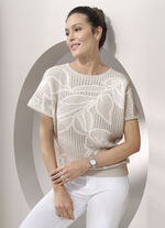 Pullover aus reiner Baumwolle KITT-CREME