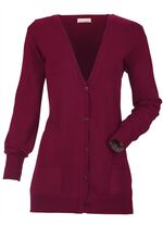 Strickjacke mit Modal  BEERE