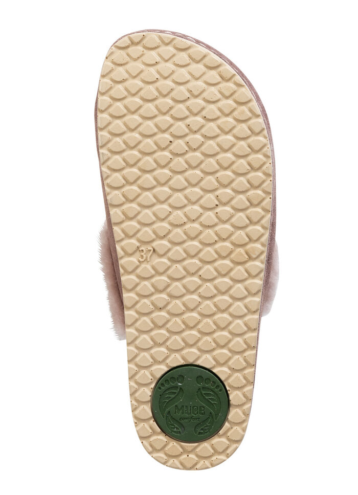 Mubb, warme Damen-Hausschuhe, Weite H, mit Lammfell ALTROSA