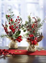 Gesteck im Jutes&auml;ckchen, 2er-Set 