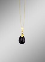 Exquisiter Anh&auml;nger aus Gold 375/- fein mit Onyx, beh. 