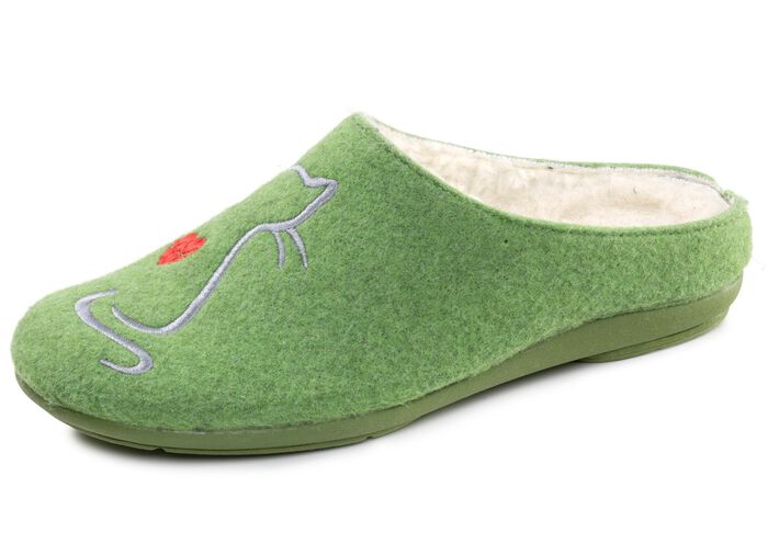 Warme Damen-Hausschuhe, mit Wolle 