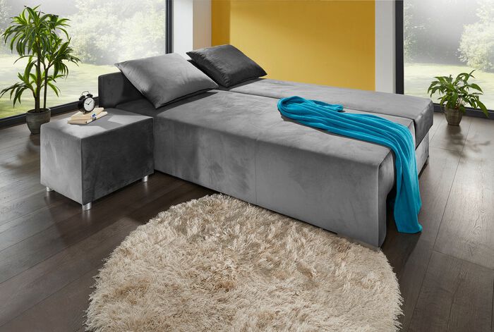 Superkomfortable Polsterecke mit Hocker 