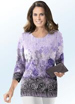 Pullover in Feinstrick FLIEDER-MULTICOLOR