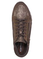 Bootie mit gl&auml;nzender Pr&auml;gung BRAUN