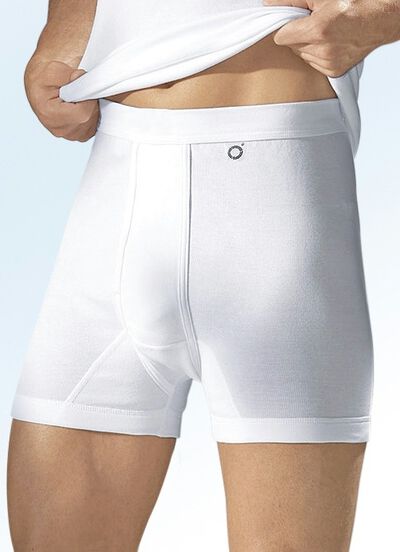 Pfeilring Dreierpack Unterhosen aus Feinripp, weiss 