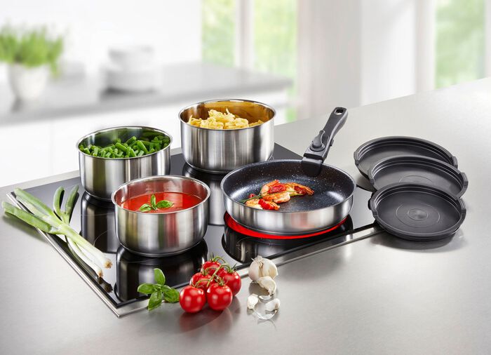 Kochgeschirr-Set aus rostfreiem Edelstahl, 8-teilig 