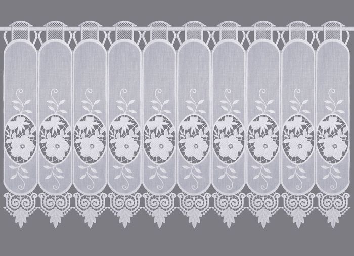 Kurzstore mit Blumen in Macram&eacute;-Spitze 