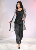 Set, 3-teilig, bestehend aus Top, Hose und Kimono 