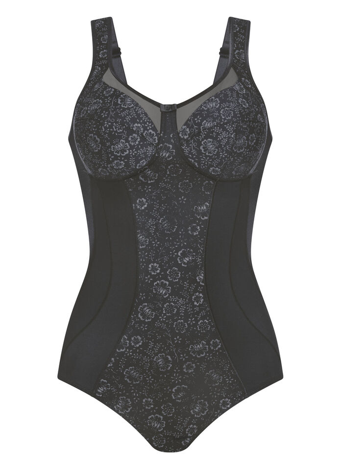 Anita Body mit transparenten Tülleinsätzen SCHWARZ