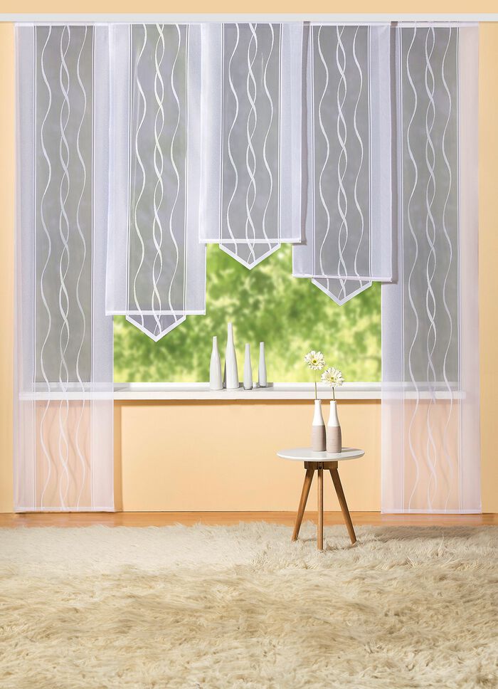 Moderner Schiebevorhang mit dezentem Wellen-Design 