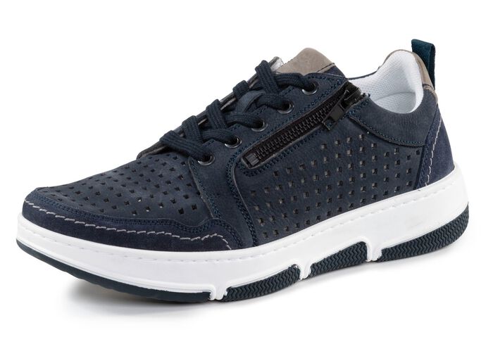 GINO GALANTE Schn&uuml;rschuh aus luftig perforiertem Nubukleder 