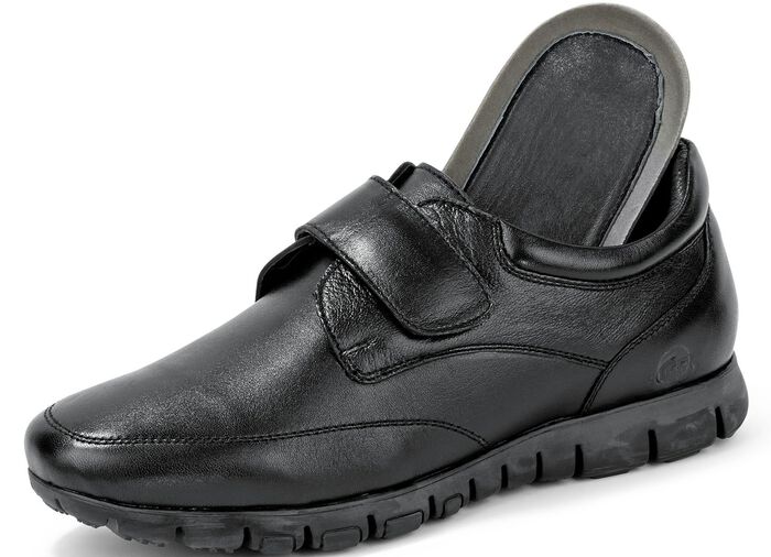 Leichte Herren-Slipper, mit herausnehmbarem Fussbett SCHWARZ