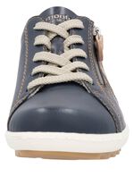 Remonte Schn&uuml;rschuh aus teilweise gepr&auml;gtem Nappaleder MARINE-CAMEL