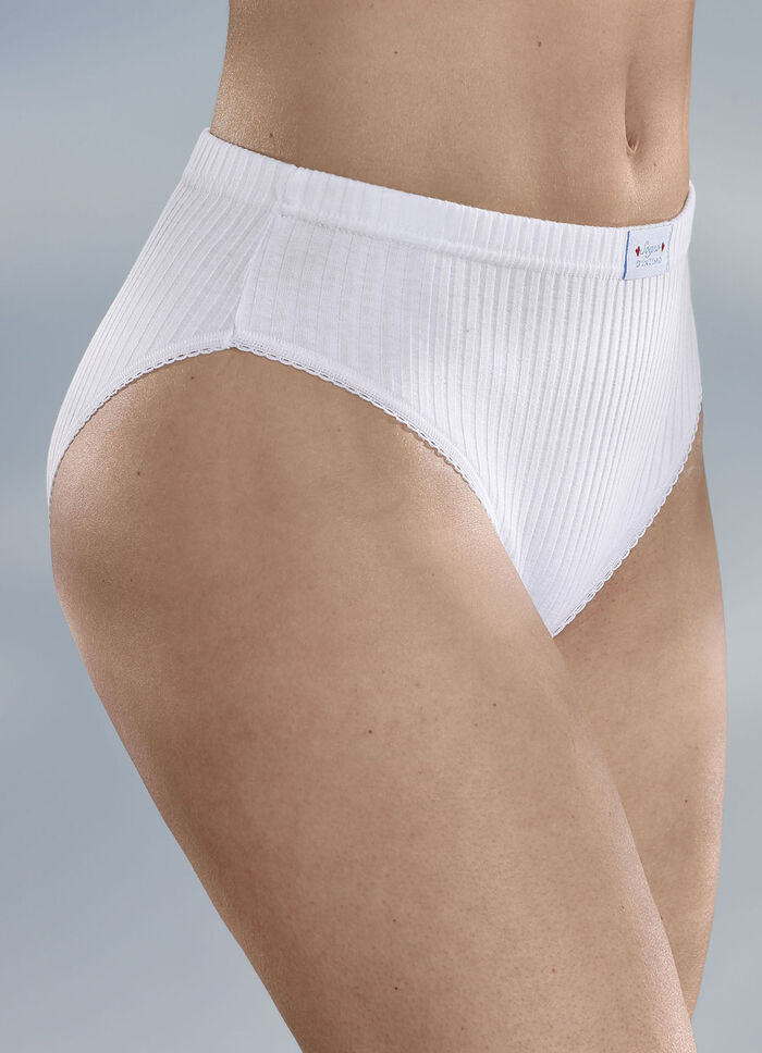 Viererpack Slips mit Rippenstruktur 
