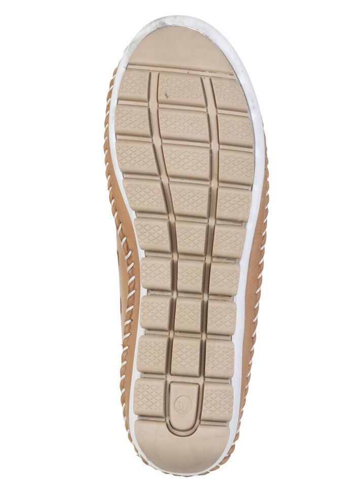 ELENA EDEN, sommerliche Damen-Slipper, Weite G, mit herausnehmbarem Fussbett CAMEL