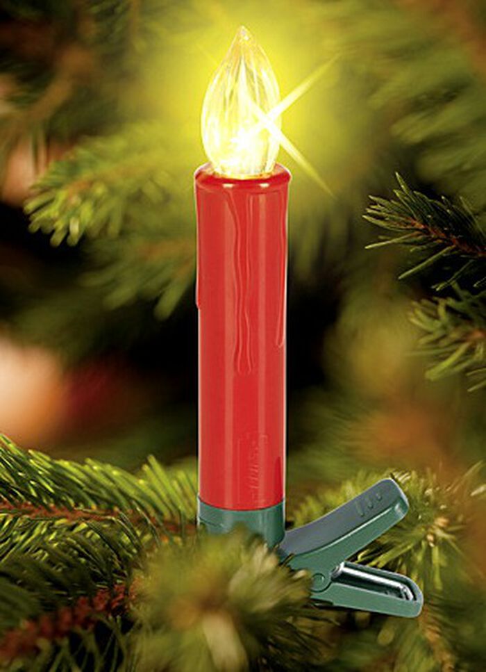 Weihnachtsbaumkerzen-Set, 15-teilig ROT