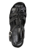 Gemini Riemchen-Sandale aus weichem Rind-Nappaleder SCHWARZ