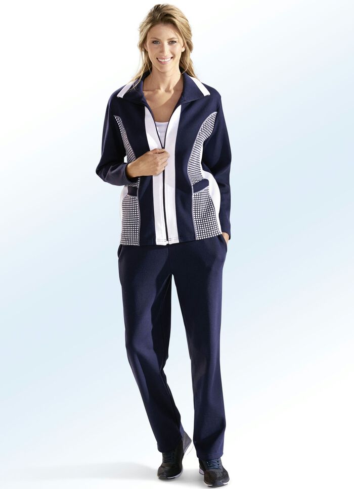 Freizeitanzug mit Strickeinsatz 