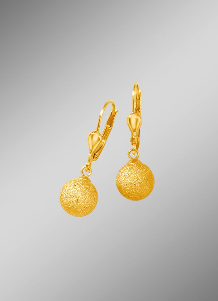 Ohrringe mit satinierte Kugeln 