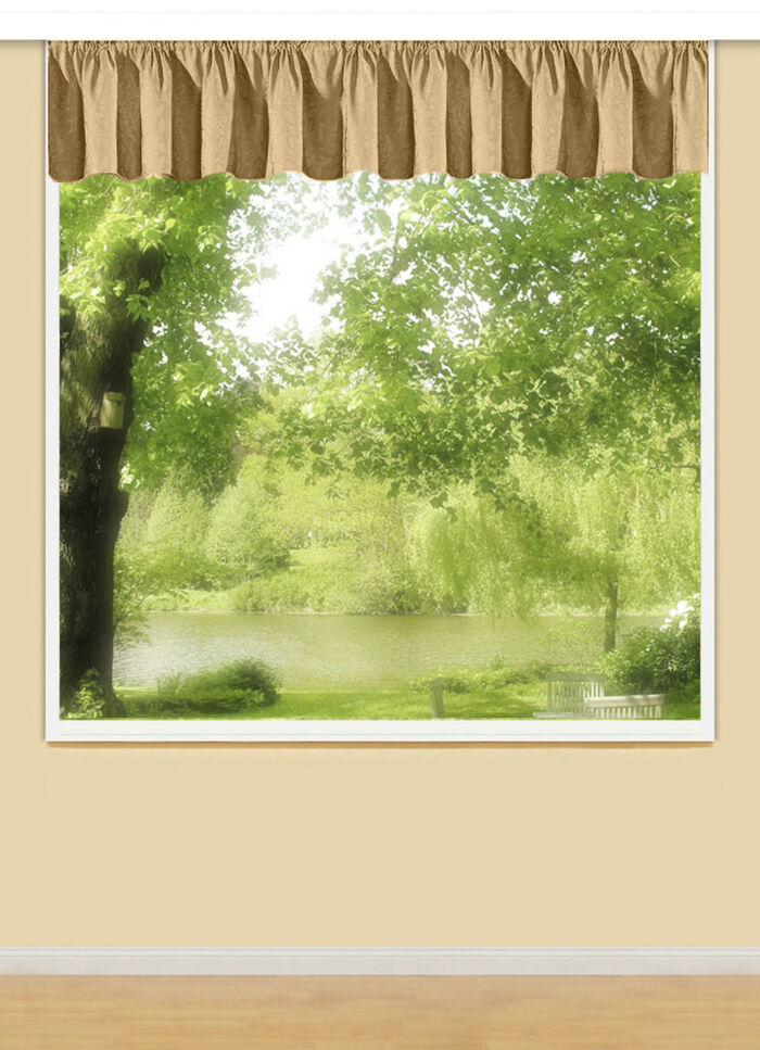 Querbehang mit Universalschienenband GOLD