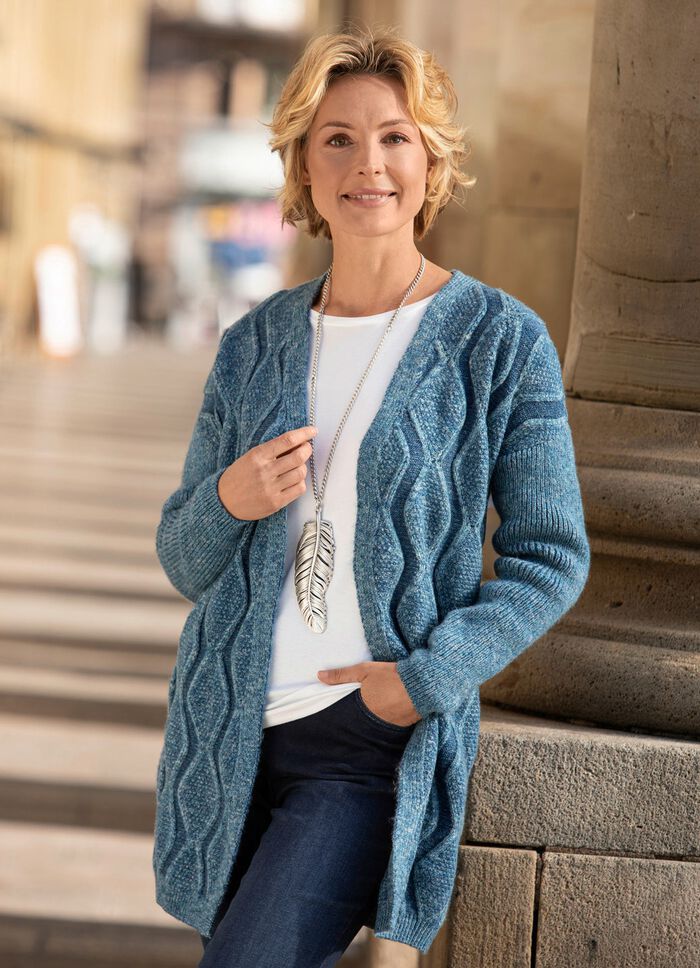 Strickjacke mit Flausch-Effekt 