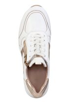 ELENA EDEN, sytlische Damen-Sneaker, Weite H, mit herausnehmbarem Fussbett WEISS-GOLD