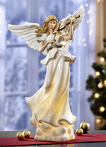 Beleuchteter Engel aus Porzellan 