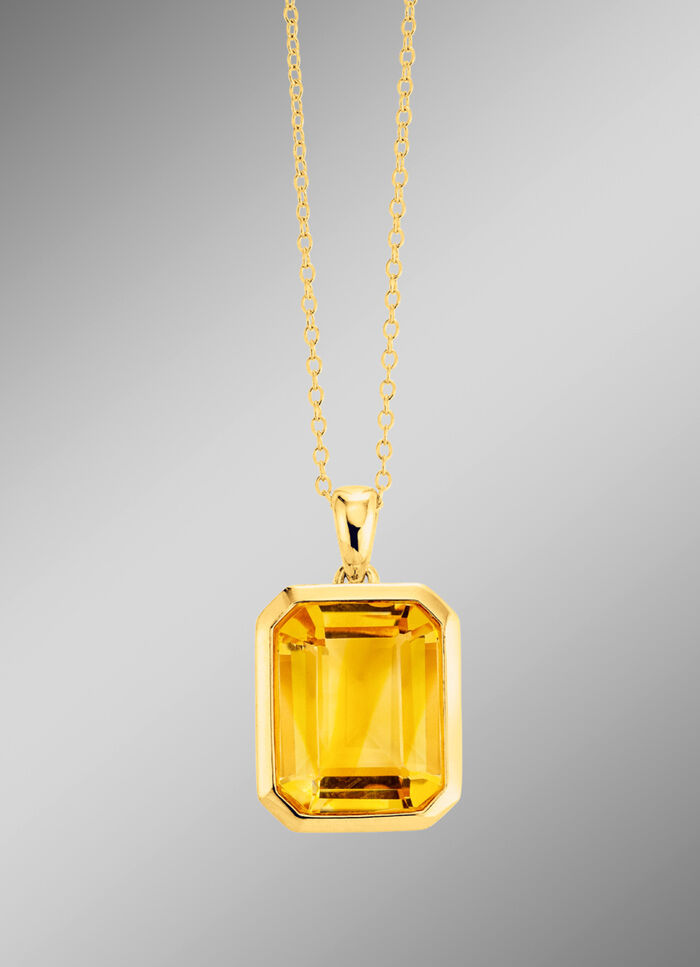 Schicke Anhänger mit echt Citrin 