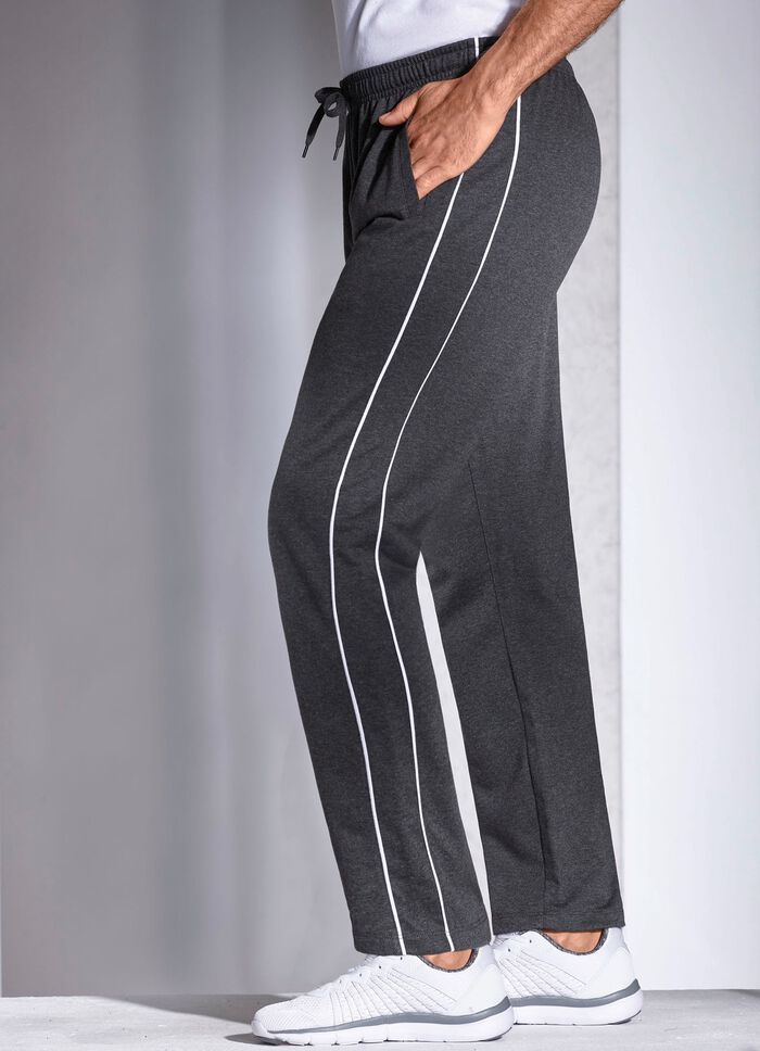 Freizeithose mit seitlichen Paspeln ANTHRAZIT MELIERT