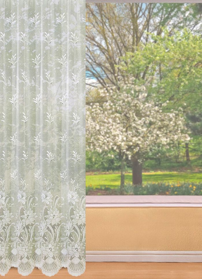 Langvorhang mit Automatikfaltenband 1:3 