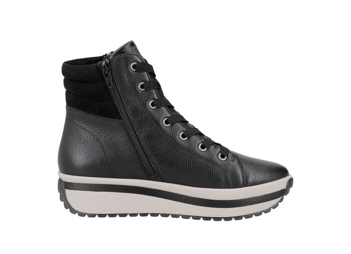 Rieker, trendige Damen-Boots, Winterschuhe, mit herausnehmbarem Fu&szlig;bett SCHWARZ
