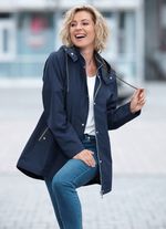 Funktionsjacke mit kleinem Regenschild an der abnehmbaren Kapuze NAVY