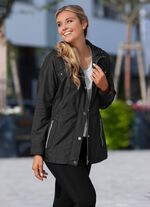 Funktionsjacke mit abnehmbarer Kapuze 