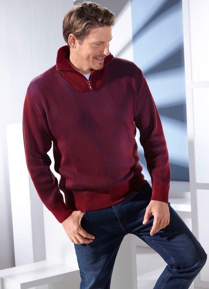 Troyer mit kurzem Reissverschluss in 3 Farben 