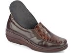 Gemini Slipper mit exotischer Reptilprägung BRAUN