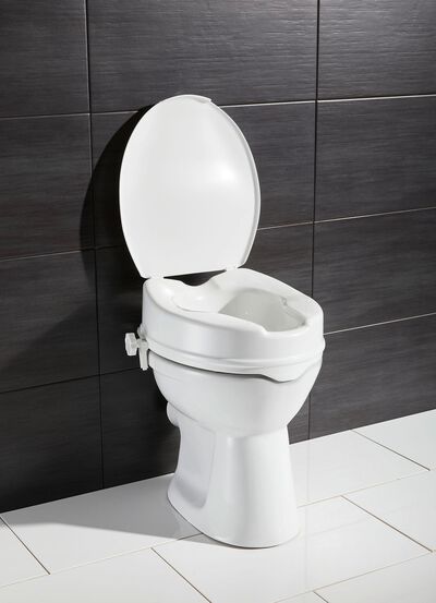 Toilettensitzerhöhung mit Deckel 