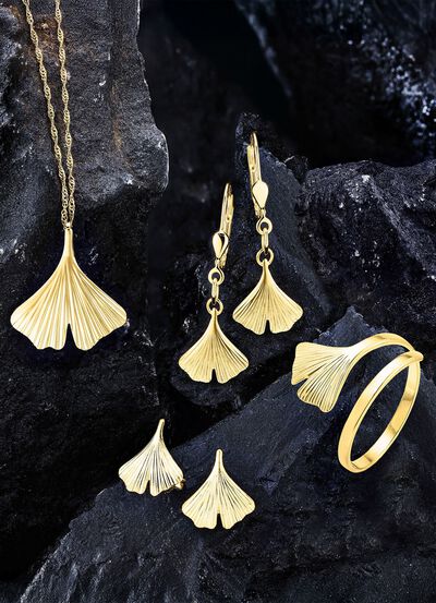 Anh&auml;nger mit Ginkgoblatt 